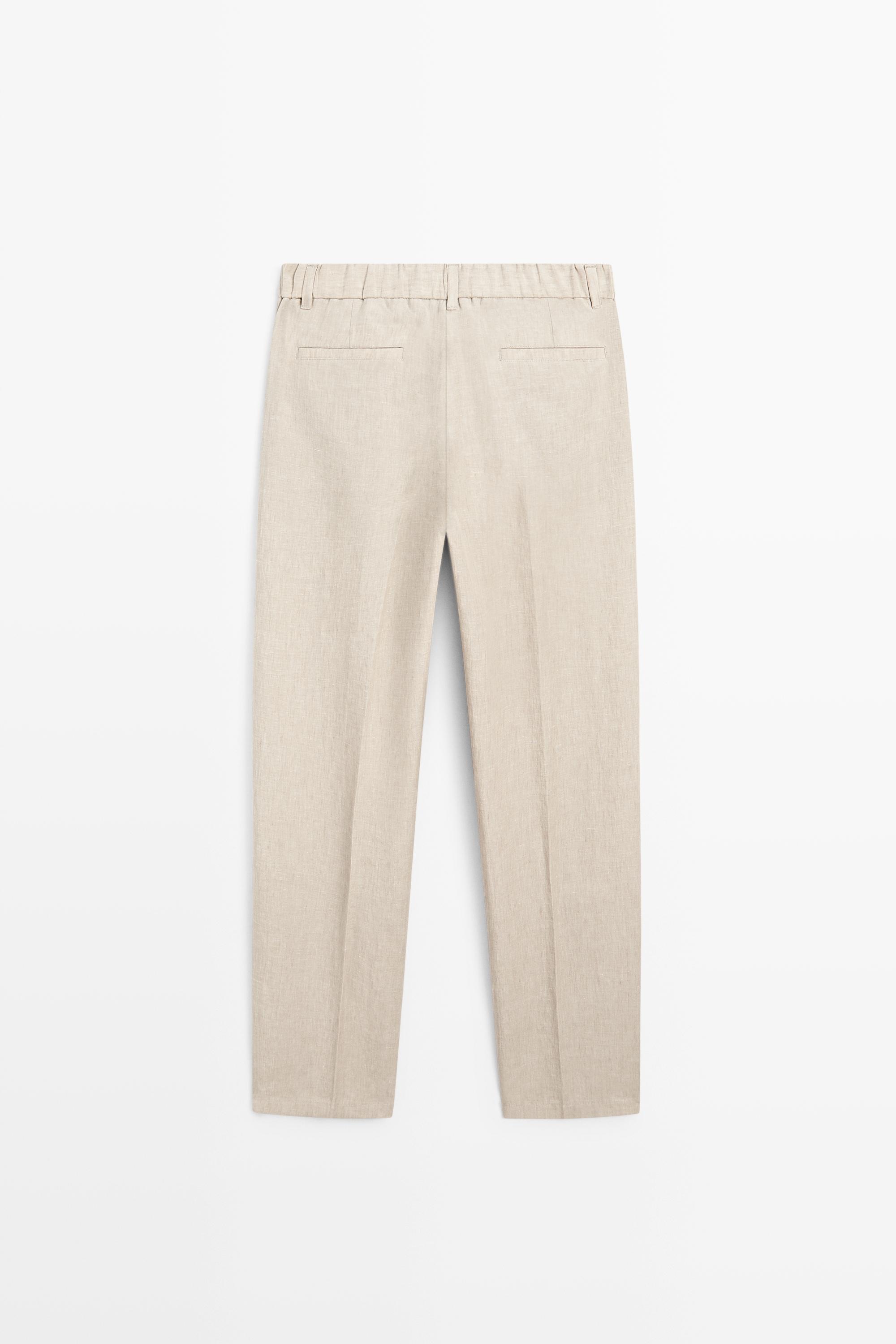 Pantalon 100 % lin taille élastique